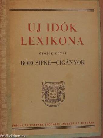 Uj idők lexikona 5. (töredék)