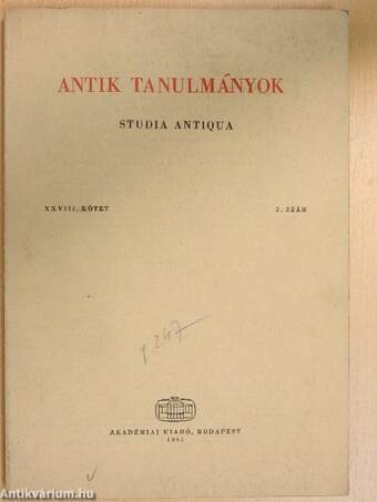 Antik tanulmányok 1981/2.