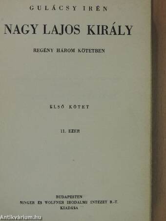 Nagy Lajos király I-III.