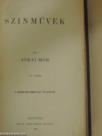 Szinművek III.