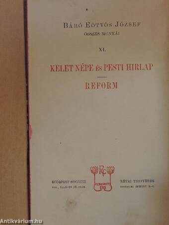 Kelet népe és Pesti hirlap/Reform