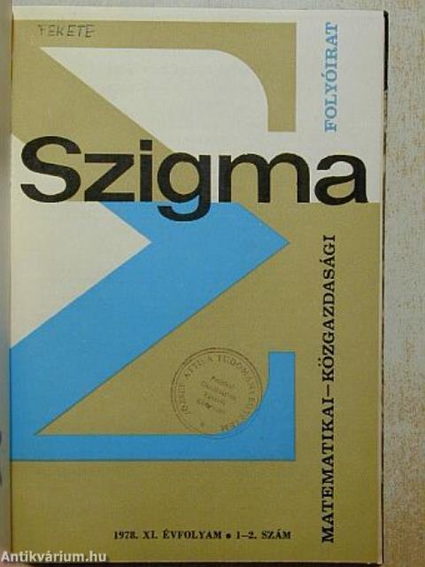 Szigma 1978/1-4. + pótfüzet