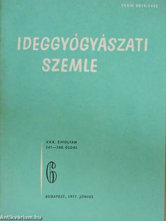 Ideggyógyászati Szemle 1977. június