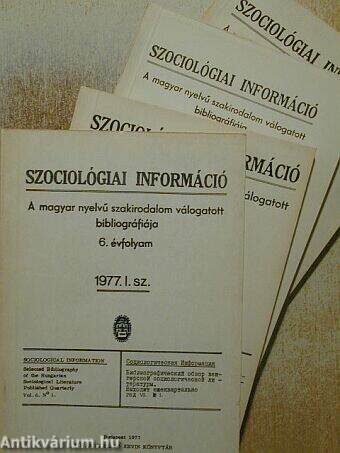 Szociológiai információ 1977/1-4.