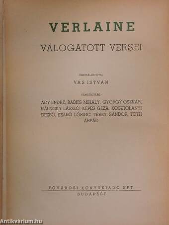 Verlaine/Verlaine válogatott versei