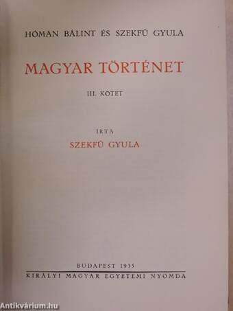 Magyar történet III.