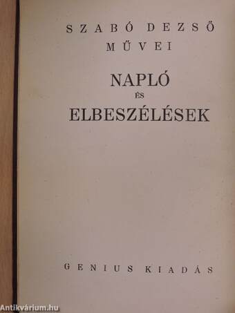 Napló és elbeszélések