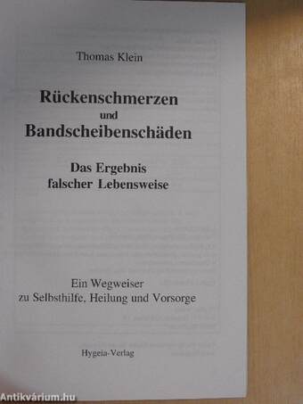 Rückenschmerzen und Bandscheibenschäden