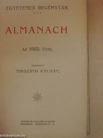 Almanach az 1905. évre