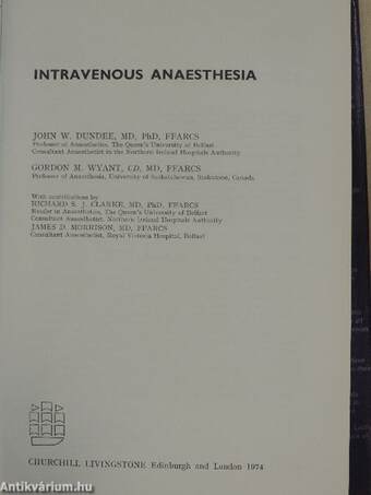 Intravenous Anaesthesia