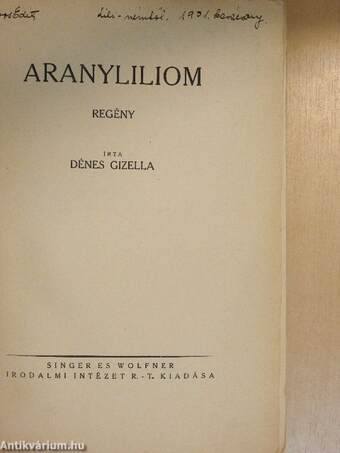 Aranyliliom