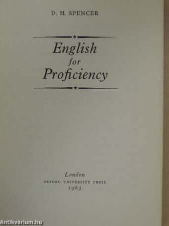 English for Proficiency