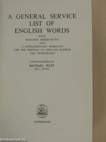 A General Service List of English Words