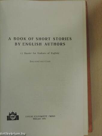 A Book of Short Stories by English Authors