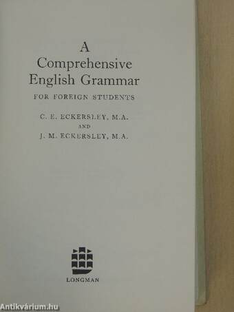 A Comprehensive English Grammar for foreign students