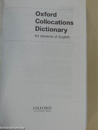 Oxford Collocations Dictionary for students of English