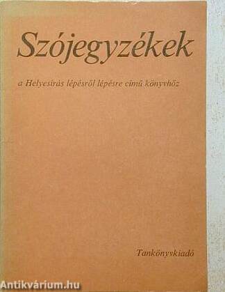 Szójegyzékek