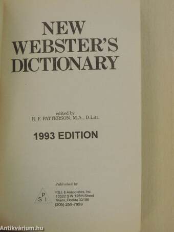 New Webster's dictionary