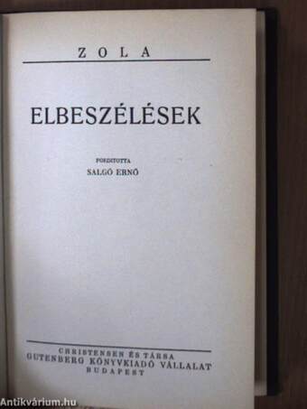 A zsákmány I-III./Elbeszélések 