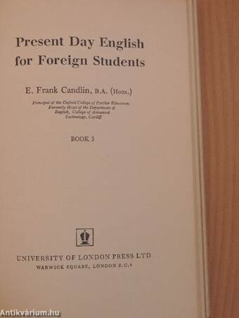 Present Day English for Foreign Students Book 3.