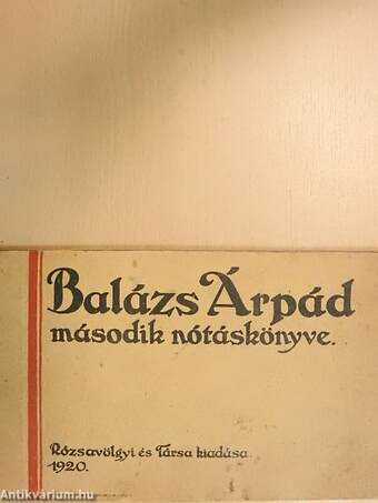 Balázs Árpád második nótáskönyve