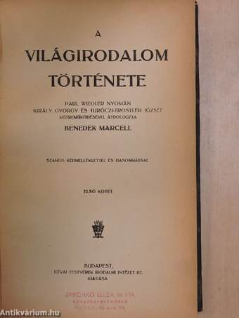 A világirodalom története I-II.