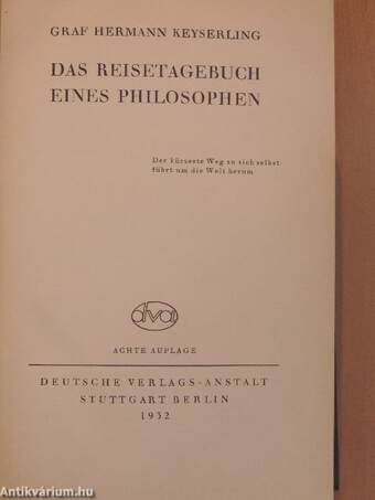 Das Reisetagebuch eines Philosophen