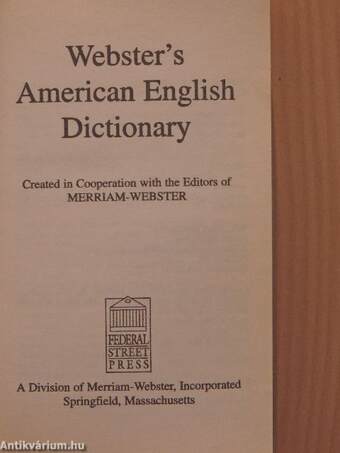 Webster's American English Dictionary