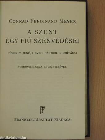 A szent/Egy fiú szenvedései