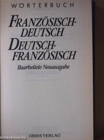 Französisch-Deutsch/Deutsch-Französisch Wörterbuch