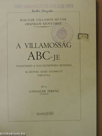 A villamosság ABC-je