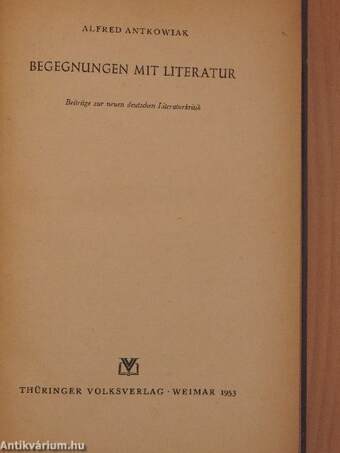 Begegnungen mit Literatur