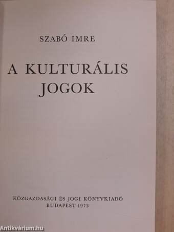 A kulturális jogok