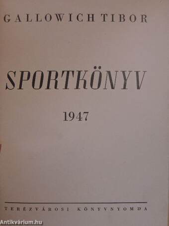 Sportkönyv 1947