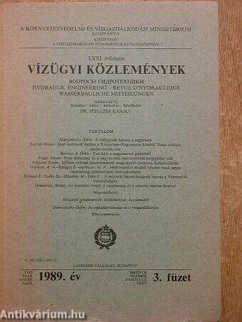 Vízügyi Közlemények 1989/3.