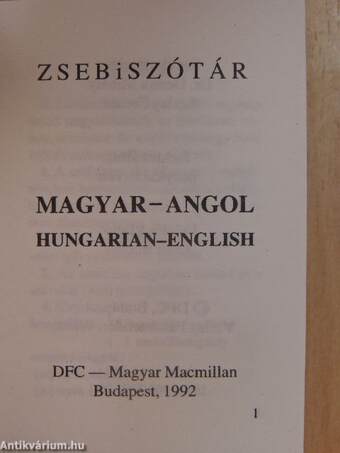 Magyar-angol/angol-magyar zsebiszótár (minikönyv)