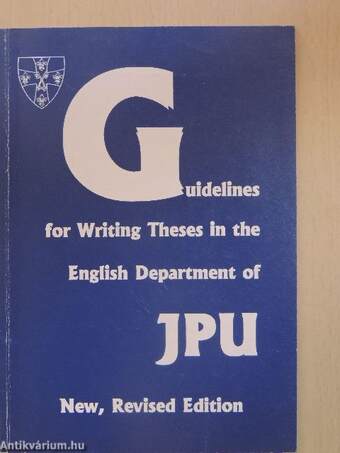 Guidelines for Writing Theses in the English Department of JPU