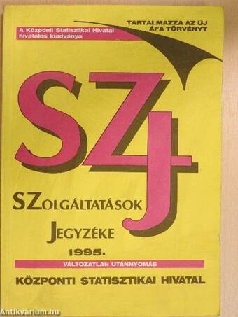 Szolgáltatások Jegyzéke 1995