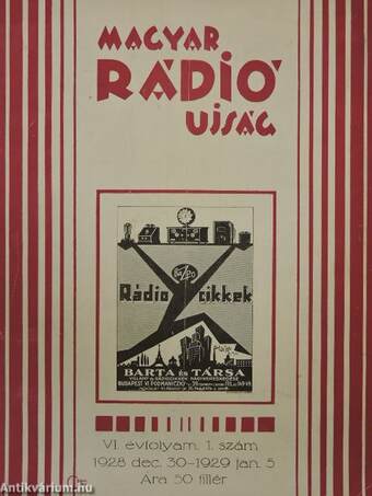 Magyar Rádió Ujság 1928. dec. 30-1929. jan. 5.