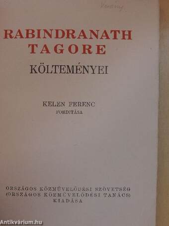 Rabindranath Tagore költeményei