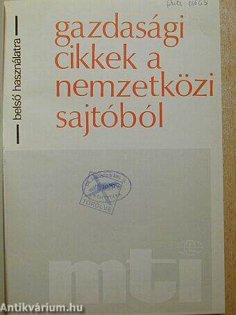 Gazdasági cikkek a nemzetközi sajtóból 1979. január 2-február 19.