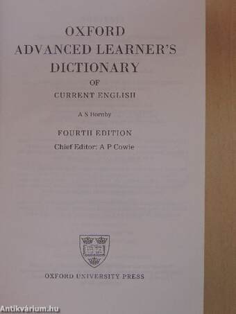 Oxford Advanced Learner's Dictionary of Current English