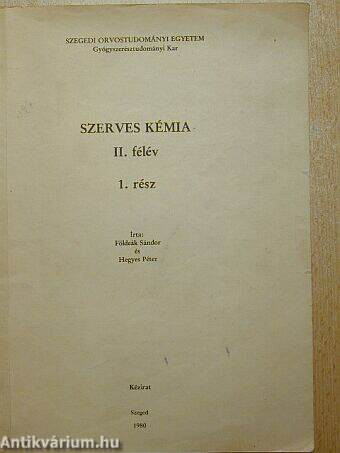 Szerves kémia II/1.