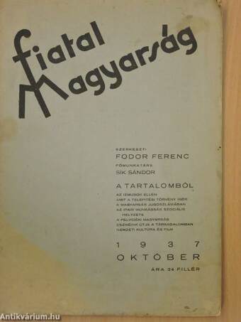 Fiatal magyarság 1937. október