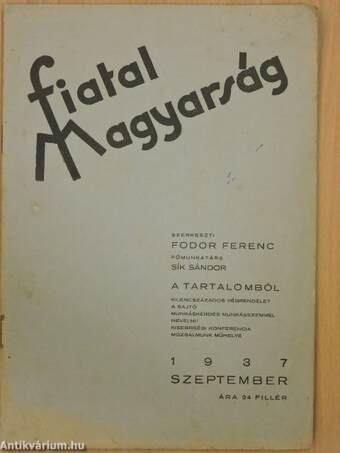 Fiatal magyarság 1937. szeptember