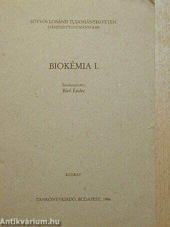 Biokémia I.