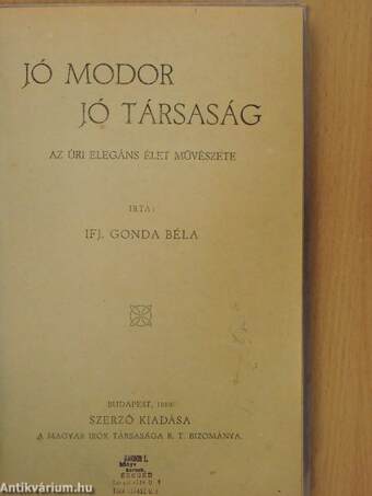 Jó modor - jó társaság