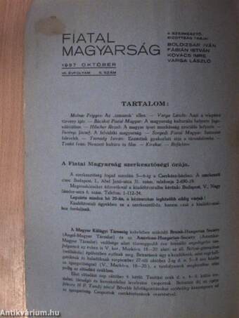 Fiatal magyarság 1937. október