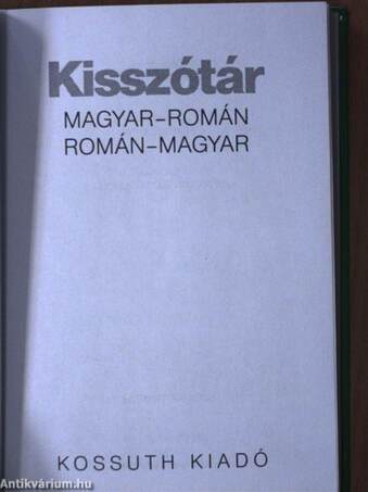 Magyar-román/román-magyar kisszótár