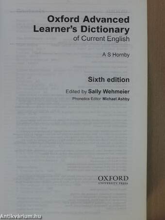 Oxford Advanced Learner's Dictionary of Current English